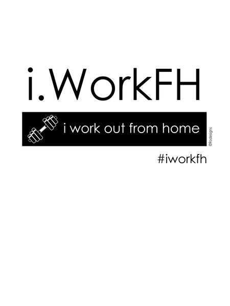 i work out from home men's fitted tee - 9 odesigns