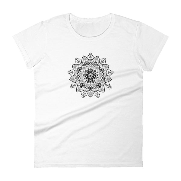 Mandala flower women's fashion fit tee - 9 odesigns